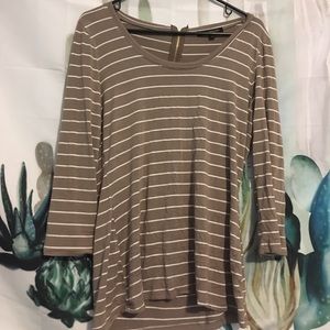 Stripes quarter sleeve shirt